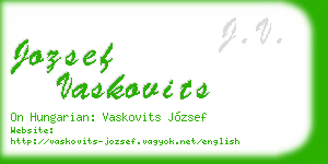 jozsef vaskovits business card